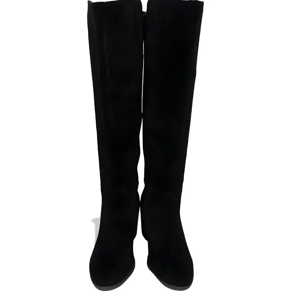 Lucky Brand Women's Black Suede Wide-Calf Boots 7.5M - Fast Shipping - Picture 5 of 6